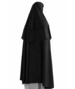 1 piece 3 Layer Full length Black Poly Crepe Khimar  - $30.89
