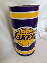 LA Lakers NBA Metal Garbage Trash Can P&amp;K Products Basketball 19&quot; Vintage - €132,90 EUR