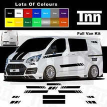 Stickers For Ford Transit Custom Side Stripes Decals Graphics SWB Van Bo... - £60.56 GBP+