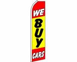 We Buy Cars Red &amp; Yellow &amp; White &amp; Black Swooper Super Feather Advertisi... - $24.88