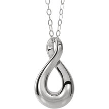 Sterling Silver Infinity-Inspired Loop Ash Holder Necklace - £140.65 GBP