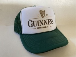 Vintage Guinness Draught Beer Hat Trucker Hat Adjustable snapback Dark Green - £13.14 GBP