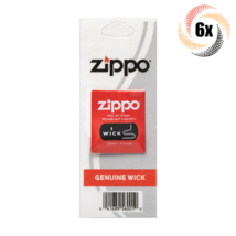 6x Packs Zippo Lighter Genuine Wicks | 1 Wick Per Pack | 100MM | 4 Inches - $13.95