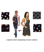 Stylist Wear GROOMER BARBER STYLIST PRINT APRON Nylon Water,Hair&amp;Stain R... - €28,92 EUR
