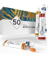 GenCrafts Acrylic Paint Set of 50 Premium Vibrant Colors - 22 ml, 0.74 o... - $40.51 CAD
