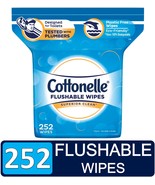 Cottonelle FreshCare Flushable Wet Wipes Resealable Refill Pack, 252 Wip... - £11.15 GBP