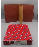 10 Smead Classification Red Pressboard Folders 1 Divider Letter New in Box - $29.05