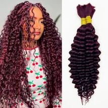 Human Braiding Hair 20 Inch 100G Human Hair For Braiding No Weft Deep Wave Bulk  - $52.99