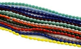 50 Teardrop Beads Faceted Glass Beads Assorted Lot Briolette Beads Opaque - £3.94 GBP