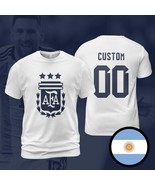  Argentina Custom Name Champions 3 Stars FIFA World Cup 2022 White T-Shirt - $41.01 CAD+