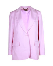 Stella Mccartney Single-Breasted Blazer In Wool Women Pink Size 48 - $221.35