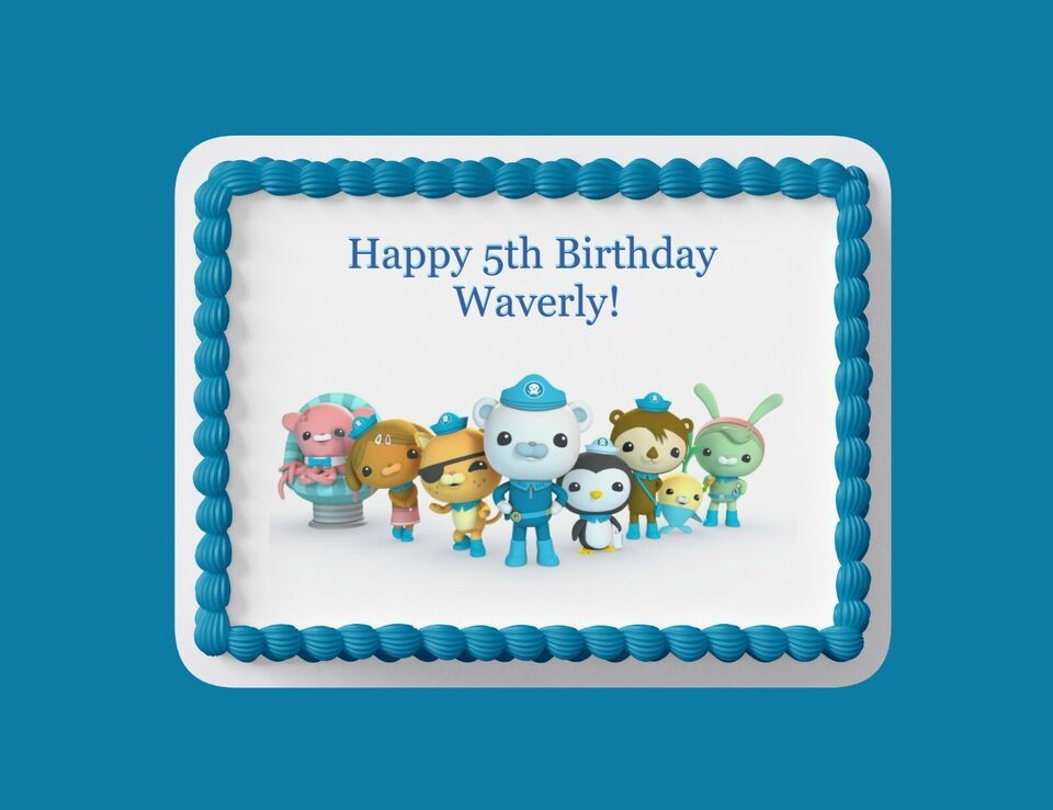 Custom Edible Birthday Cake Topper/ Peel like a sticker - $9.89