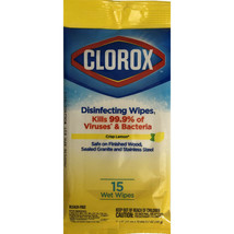 Clorox Disinfecting Wipes - Travel Pack - Crisp Lemon Scent 15 Pack - £13.27 GBP