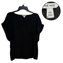 Nine West Women’s Black Blouse Plus Size XXL Comfy Casual Top - $16.58