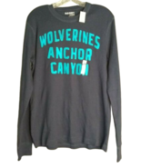 Old Navy Long Sleeve Thermal Wolverines Anchor Canyon Navy Men&#39;s Size Me... - £9.34 GBP