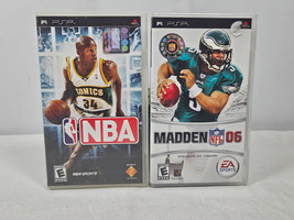 Psp Madden 06 &amp; Nba Basketball Sony Play Station Portable Lot Damage To Case - £7.92 GBP