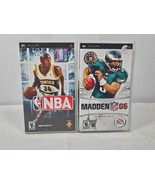 PSP Madden 06 &amp; NBA Basketball Sony PlayStation Portable Lot DAMAGE TO CASE - $13.60 CAD