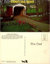 Pennsylvania(PA) Reamstown Lancaster Co. Butcher&#39;s Mill Bridge VTG Postcard - £7.51 GBP