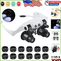 Hands-Free Magnifying Glass with LED - 8X Adjustable Lenses for Precisio... - $39.59