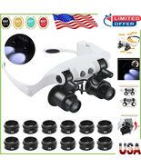 Hands-Free Magnifying Glass with LED - 8X Adjustable Lenses for Precisio... - $737.21 MXN