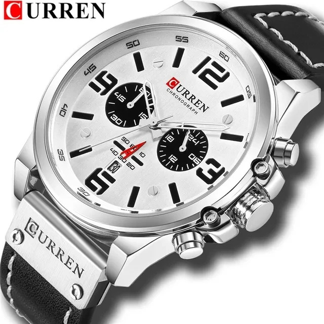 2024 CURREN Chronograph Wristwatch Top Brand LuxuryCasual Sport Watches for Me C - £26.13 GBP