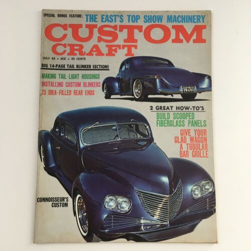Primary image for Custom Craft Magazine July 1963 Build Scooped Fiberglass Panels, No Label