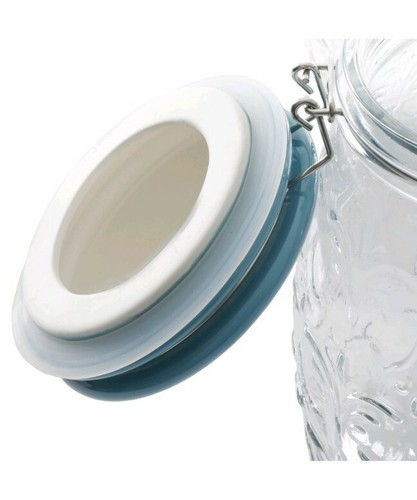 Pioneer Woman ~ Spring Bouquet Embossed Clamp Jar w/Ceramic Lid  ~ 106 Ounce Jar Item image 5