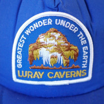 Vintage Luray Caverns Show Cave Embroidered Patch Mesh Trucker Cap Hat One Size  - £23.52 GBP