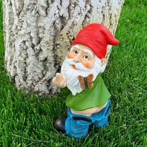 Resin Naughty Garden Gnome Funny Outdoor Decor Statue Fairy Man Santa Ornament - £21.67 GBP