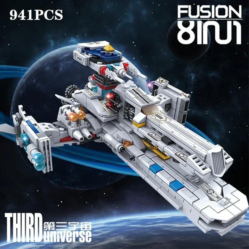 941PCS Spaceship Building Blocks Super Space Time Spaceship 8 In 1 Assemble - £51.73 GBP