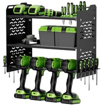 Power Tool Organizer, 3 Layers Heavy Duty Drill Holder Wall Mounted, Garage Tool - £51.77 GBP