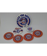 Detroit Tigers 1984 1985 Bless You Boys World Series Buttons Lot - £39.81 GBP