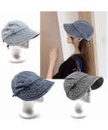 HZ-035 Denim Adjustable Sun Cap - $18.99