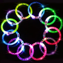 Novelty Place LED Bracelets Set - Party Supplies Favors Light Up Toys Supplies - £7.71 GBP