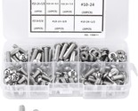Kit Of 140 Pcs. With Plastic Storage Box Of 10-24 Cross Pan Head, And Nuts. - $41.94