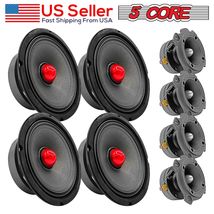 4x 6.5&quot; Midrange Speaker Car Audio Speaker Red Bullet 4x Aluminum Tweete... - £102.35 GBP