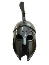 Medieval Greek Spartan Corinthian Armor Helmet with Black Plume Ancient ... - $97.02+