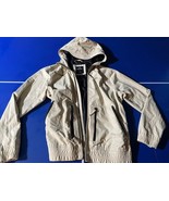 hollister women’s Beige/black rain jacket Size Medium Very Nice Condition - $35.63