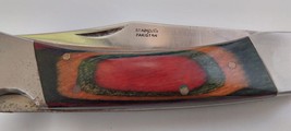Vintage Folding Pocket Knife Stainless Lock Blade 9&quot; Pakistan With Sheath - £14.93 GBP