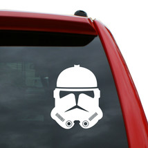 Star Wars / Clone Trooper v2 Vinyl Decal Sticker | Color: White  | 5&quot; tall - £3.95 GBP