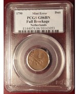 1790 Netherlands Duit Mint Error Full Brockage PCGS Certified! - €348,66 EUR