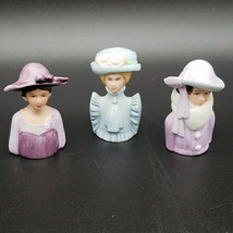 Vintage Avon Porcelain American Fashion Silhouettes Thimble Lot Of 3 (80’s) VTG - £10.14 GBP