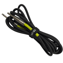 Ernie Ball 1/4 in Instrument Cable Black/Green Straight to Straight - $13.80