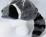 Raccoon Plush Hat One Size Adult Daniel Boone Badger Raccoon - $34.29
