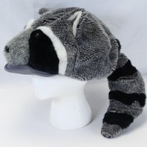 Raccoon Plush Hat One Size Adult Daniel Boone Badger Raccoon - £27.57 GBP