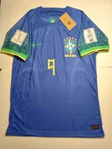 Richarlison Brazil 2022 World Cup Qatar Match Slim Fit Blue Away Soccer Jersey - £79.93 GBP