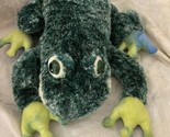 Aurora Green Frog Plush Lake Pond Stuffed Animal Bean Bag type 12&quot; - $15.79