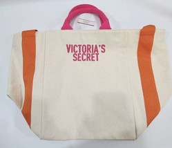 Victoria&#39;s Secret Bombshell Summer Coral Orange Pink Beach Canvas Tote Bag - £22.64 GBP