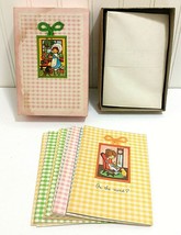 Vintage Greeting Cards 12 Old Stock SUSIE GINGHAM All Occasion Assorted Boxed - £22.93 GBP