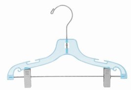 Only Hangers 12&quot; Children&#39;s Blue Plastic Suit Hanger w/Clips [Bundle of 25] - £26.18 GBP